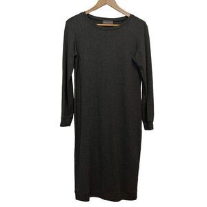 Michael Stars Size S Gray Long Sleeve Midi T-Shirt Dress